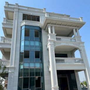 贺州 白麻花岗岩别墅外墙干挂效果展示