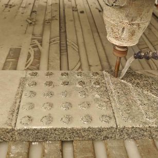 贺州 芝麻白花岗岩石材盲人石、盲道石、盲点石