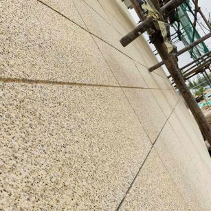 贺州 黄金麻花岗岩荔枝面外墙干挂石材效果示例