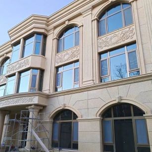 贺州 黄金麻花岗岩别墅外墙干挂