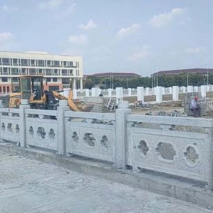 贺州 白麻花岗岩荔枝面河道栏杆