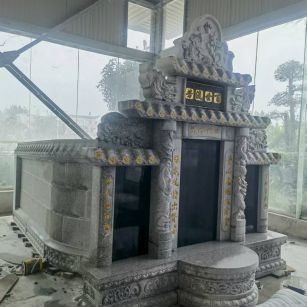 贺州 芝麻白墓碑效果展示图