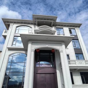 贺州白麻别墅外墙干挂石材效果示例