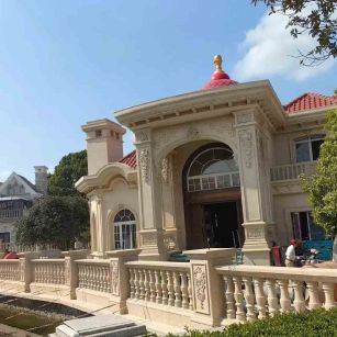 贺州 黄金麻花岗岩欧式别墅