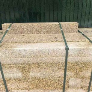 贺州 黄金麻花岗岩石材机切面栏杆料半成品