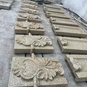贺州 黄金麻花岗岩别墅外墙雕刻板