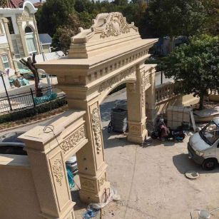 贺州 黄金麻荔枝面花岗岩别墅门楼