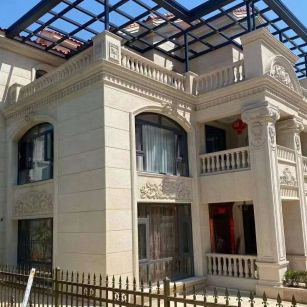 贺州 黄金麻花岗岩荔枝面别墅外墙干挂