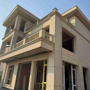 贺州 黄金麻花岗岩石材荔枝面外墙干挂效果展示