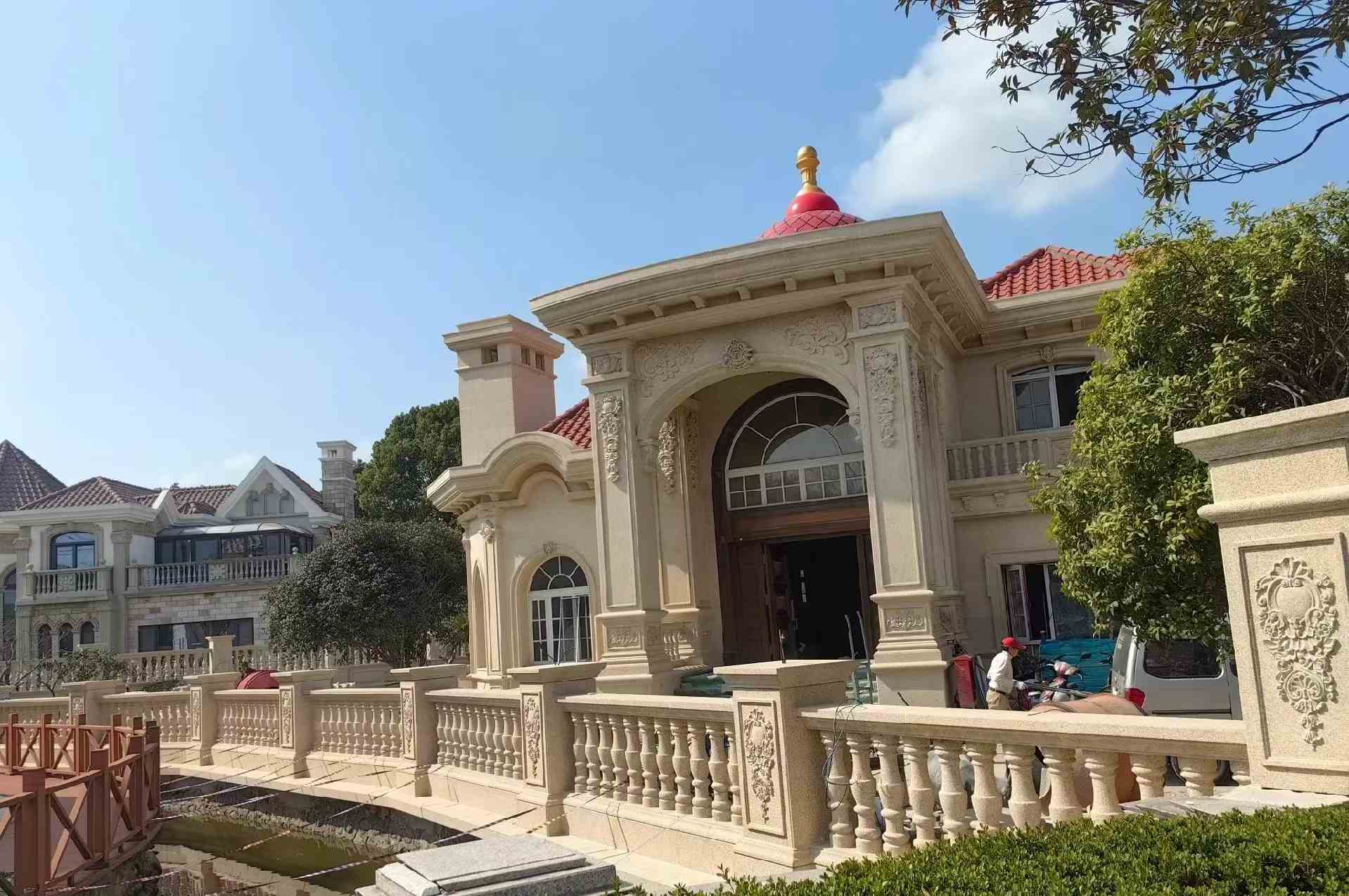 贺州 黄金麻花岗岩欧式别墅