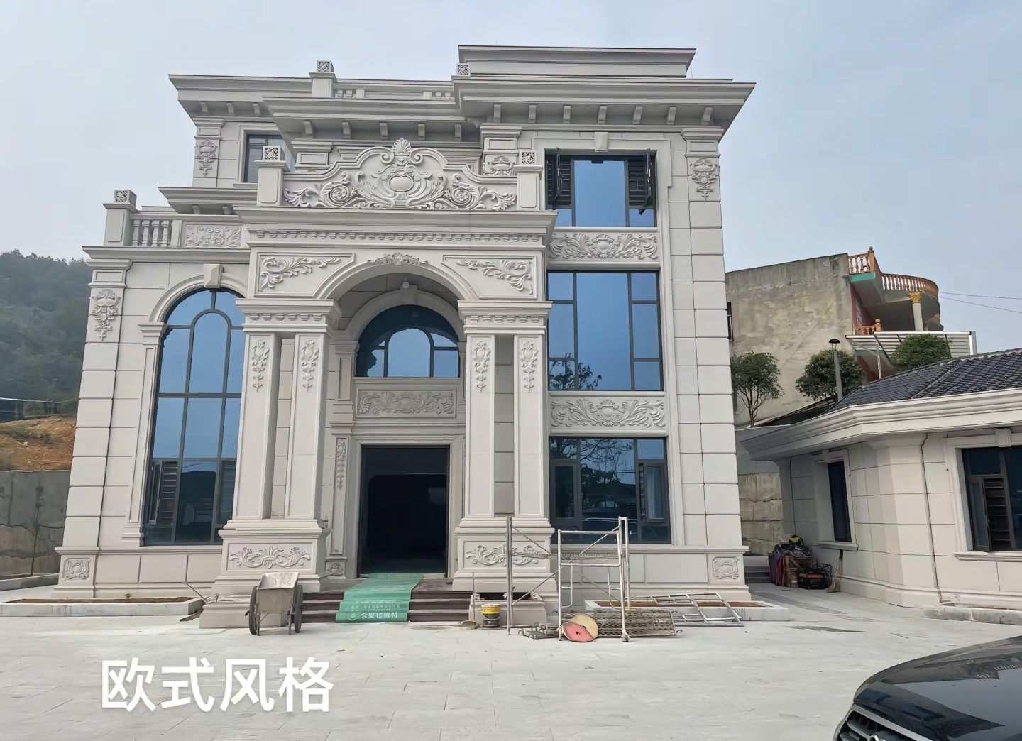 贺州 白麻花岗岩别墅外墙干挂