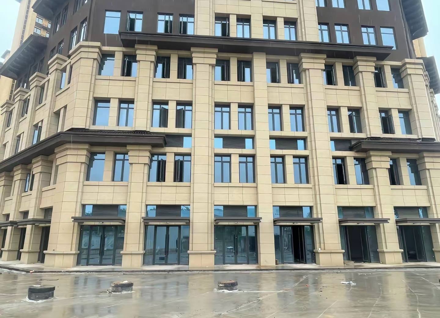 贺州 黄金麻花岗岩荔枝面小区外墙干挂