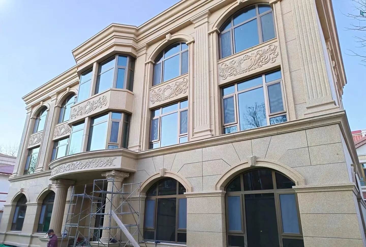 贺州 黄金麻花岗岩别墅外墙干挂